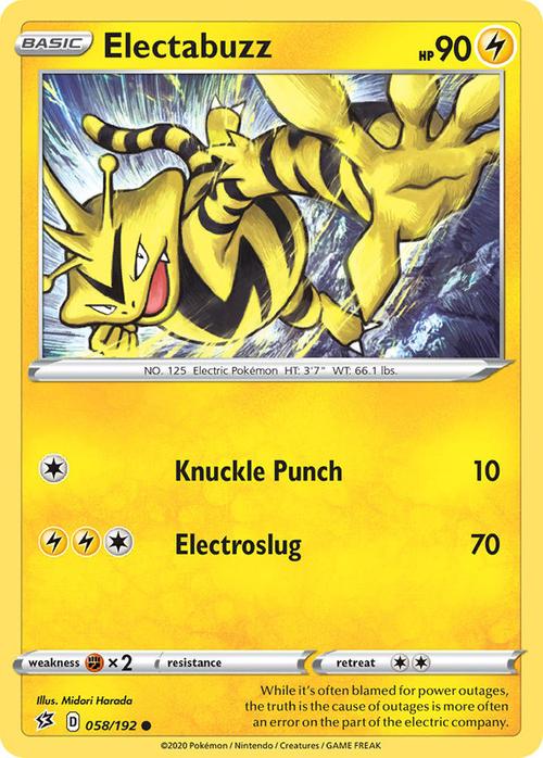 058/192 Electabuzz Rebel Clash (RCL) Common