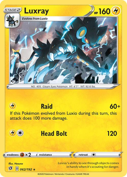 062/192 Luxray Rebel Clash (RCL) Holo Rare