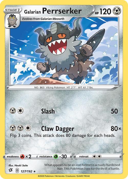 127/192 Galarian Perrserker Rebel Clash (RCL) Rare