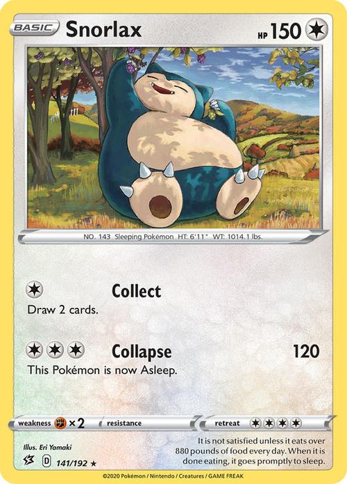 141/192 Snorlax Rebel Clash (RCL) Rare