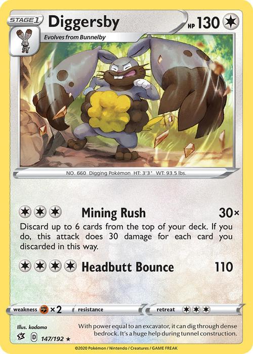 147/192 Diggersby Rebel Clash (RCL) Rare