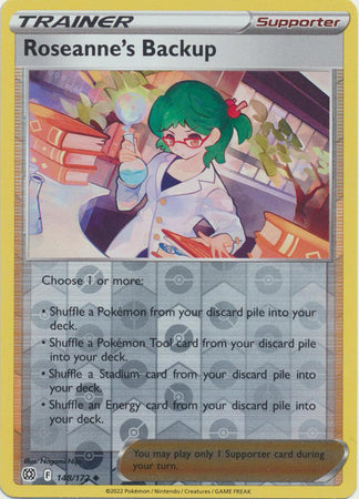 Pokemon Card Brilliant Stars 148/172 Roseanne's Backup Reverse Holo Uncommon