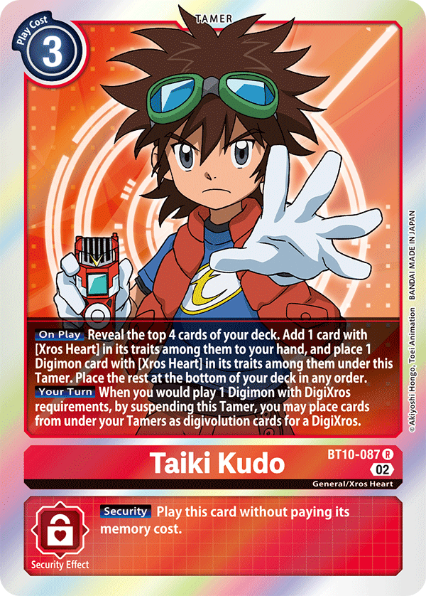 Digimon Card Xros Encounter Taiki Kudo BT10-087 R