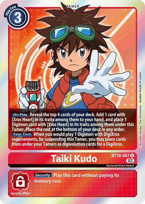 Digimon Card Xros Encounter Taiki Kudo BT10-087 R