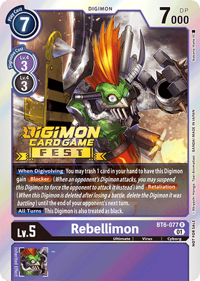 Digimon Card Rebellimon BT6-077 R (DigiFest)