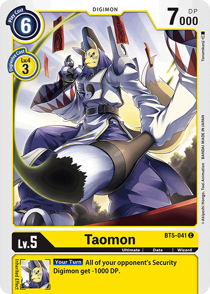 Digimon Card Battle of Omni Taomon BT5-041 C