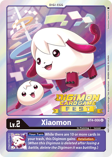 Digimon Card Xiaomon BT4-006 U (DigiFest)