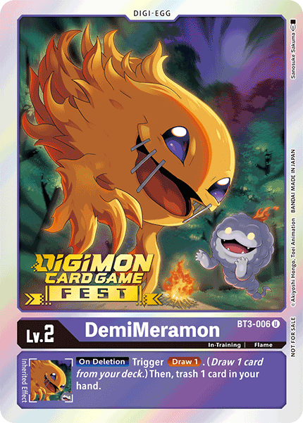 Digimon Card DemiMeramon BT3-006 U (DigiFest)