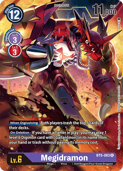 Digimon Card Battle of Omni Megidramon BT5-083 R