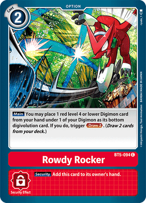 Digimon Card Battle of Omni Rowdy Rocker BT5-094 C