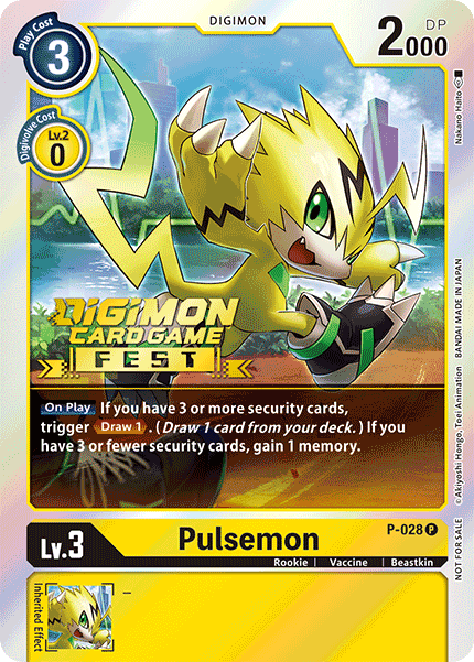Digimon Card Pulsemon P-028 P (DigiFest)