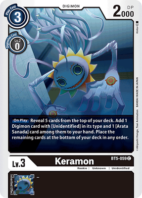 Digimon Card Battle of Omni Keramon BT5-059 C