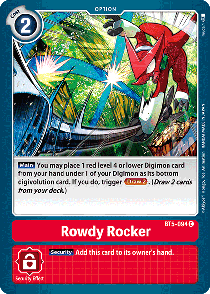 Digimon Card Battle of Omni Rowdy Rocker BT5-094 C