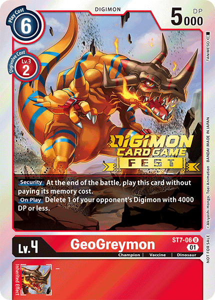 Digimon Card GeoGreymon ST7-06 U (DigiFest)
