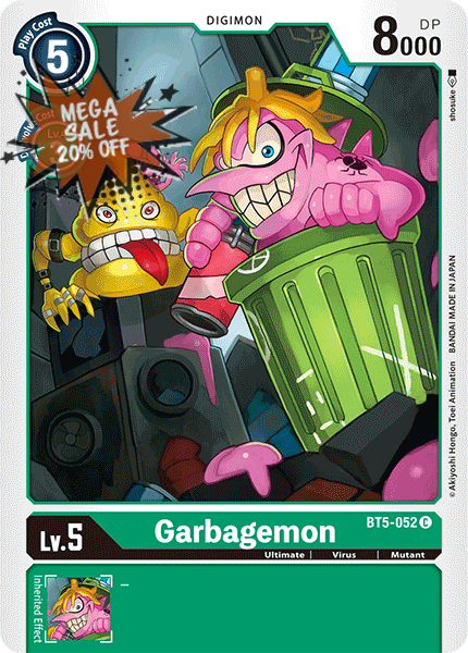 Digimon Card Battle of Omni Garbagemon  BT5-052 C