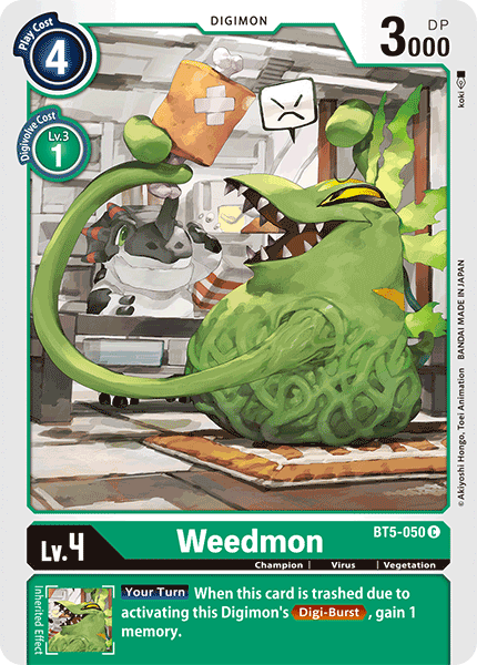 Digimon Card Battle of Omni Weedmon BT5-050 C