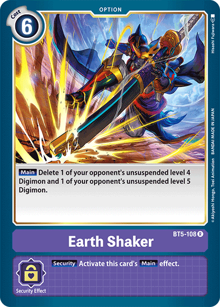 Digimon Card Battle of Omni Earth Shaker BT5-108 R