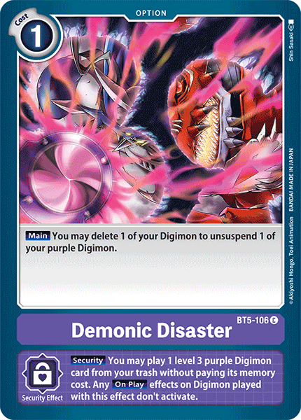 Digimon Card Battle of Omni Demonic Disaster BT5-106 C