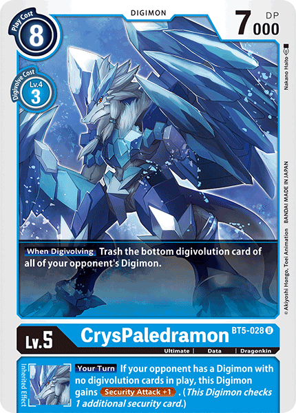 Digimon Card Battle of Omni CrysPaledramon BT5-028 U