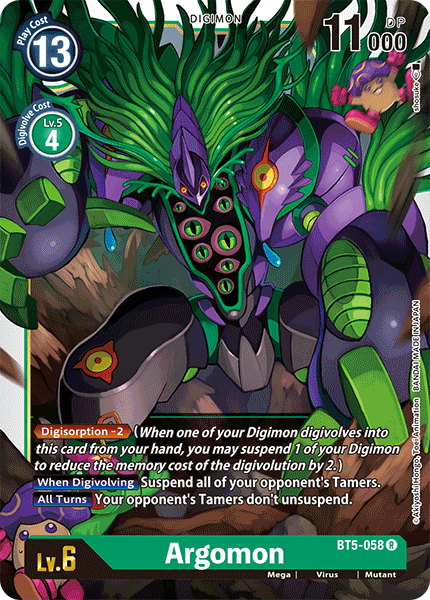 Digimon Card Battle of Omni Argomon BT5-058 R