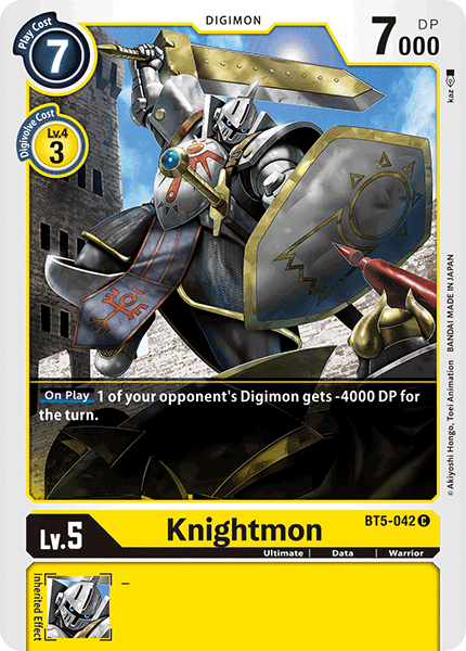 Digimon Card Battle of Omni Knightmon BT5-042 C