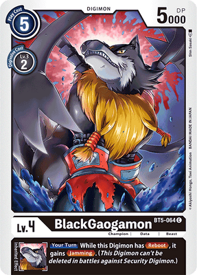 Digimon Card Battle of Omni BlackGaogamon BT5-064 C