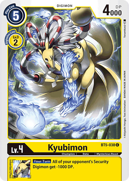 Digimon Card Battle of Omni Kyubimon BT5-038 C