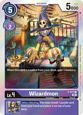 Digimon Card Wizardmon P-077 P (Foil)