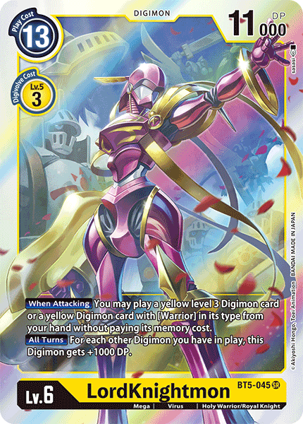 Digimon Card Battle of Omni LordKnightmon BT5-045 SR