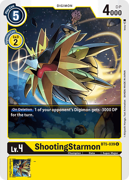 Digimon Card Battle of Omni ShootingStarmon BT5-039 U