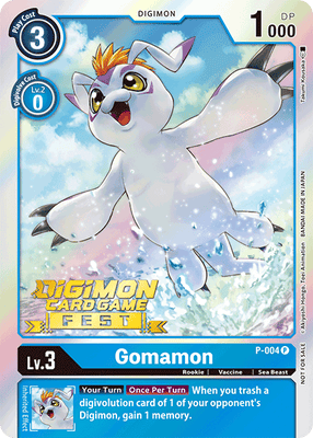 Digimon Card Gomamon P-004 P (DigiFest)
