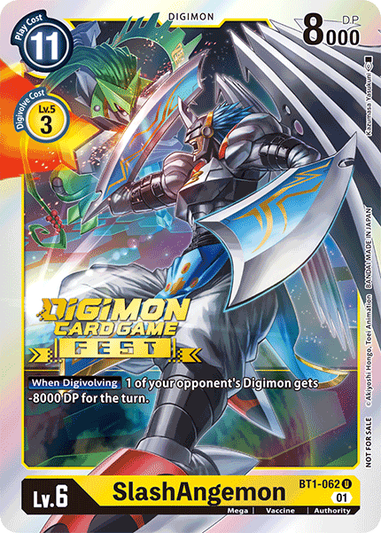 Digimon Card SlashAngemon BT1-062 U (DigiFest)