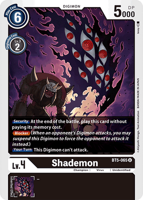 Digimon Card Battle of Omni Shademon BT5-065 U