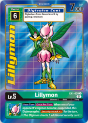 مجموعة Digimon Card الكلاسيكية Lillymon EX1-039 U الفن البديل