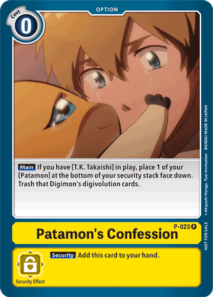 Digimon Card Patamon's Confession P-023 P