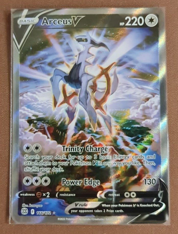 (S) Pokemon Card Brilliant Stars 166/172 Arceus V Alternate Full Art *M*