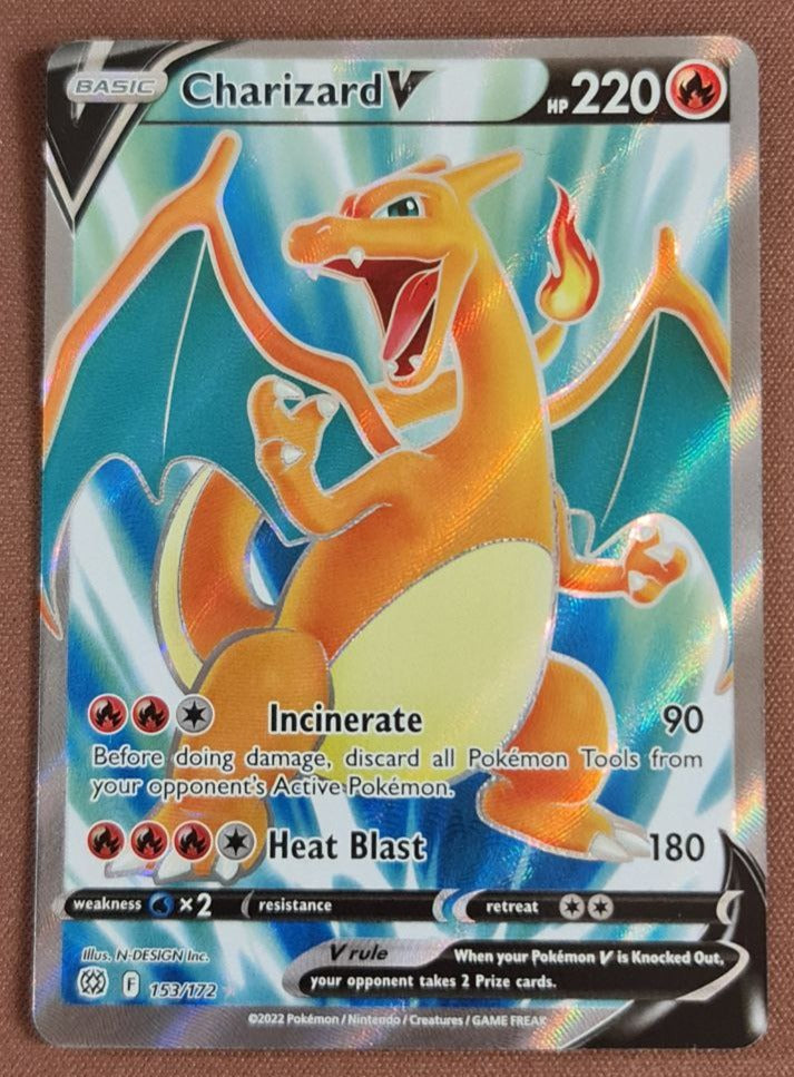 (S) Pokemon Card Brilliant Stars 153/172 Charizard V Full Art *M*