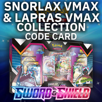 <transcy>Pokemon Online (PTCGO) Codekarte Snorlax VMAX &amp; Laprax VMAX Sammlung</transcy>
